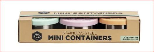 Ever Eco Stainless Steel Mini Containers Spring Pastels Leak Resistant X 3