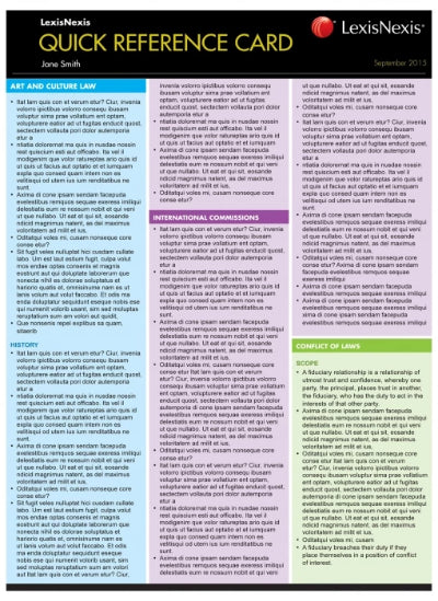 IMMIGRATION LAW QUICK REFERENCE CARD