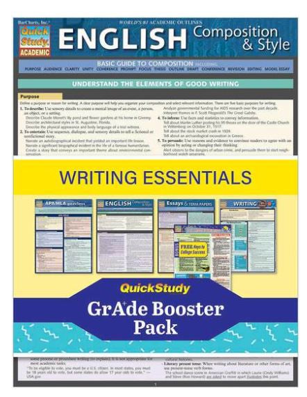 QUICKSTUDY | WRITING ESSENTIALS GRADE BOOSTER PACK